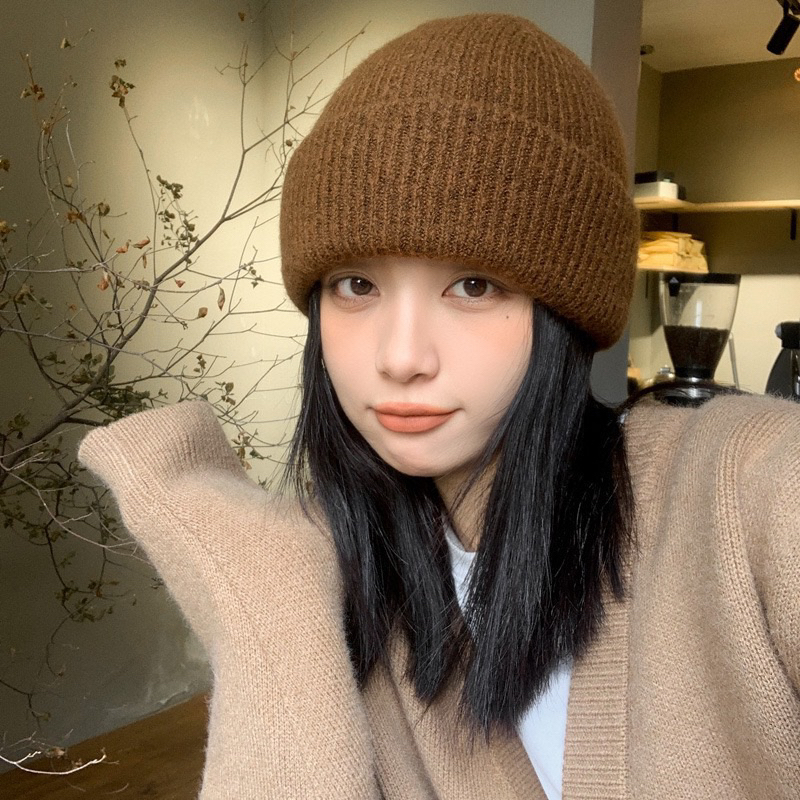 M002 - Mũ len mềm unisex nam nữ màu vintage mua đông