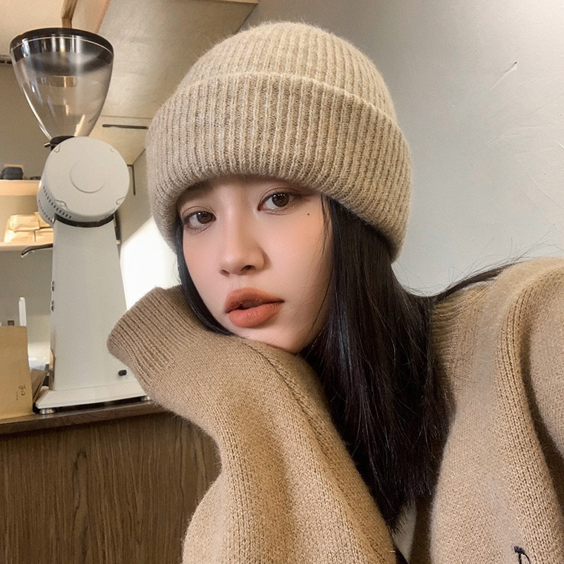 M002 - Mũ len mềm unisex nam nữ màu vintage mua đông
