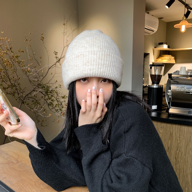M002 - Mũ len mềm unisex nam nữ màu vintage mua đông