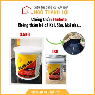 Sơn chống thấm Flintkote 3.5kg,1kg, sơn chống thấm hồ nước, hồ cá Koi đa năng, No3 3.5L, 1L