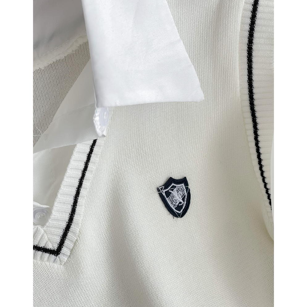 LYRA Áo sơ mi phối gile giả set phong cách Hàn Quốc trẻ trung, nữ tính - 	 CSYAS0055