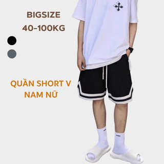 Quần Short V-Line nam nữ 38-100kg Sói Store bigsize 2 màu