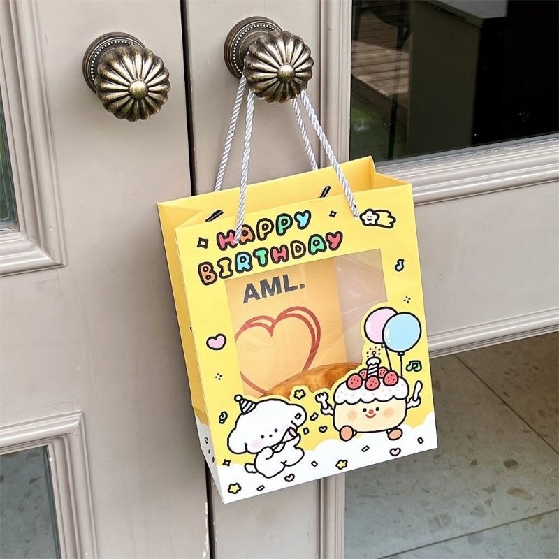 Túi Giấy Đựng Quà Hoạt Hình Sinh Nhật Màu Vàng - TUI1599 - BCorner