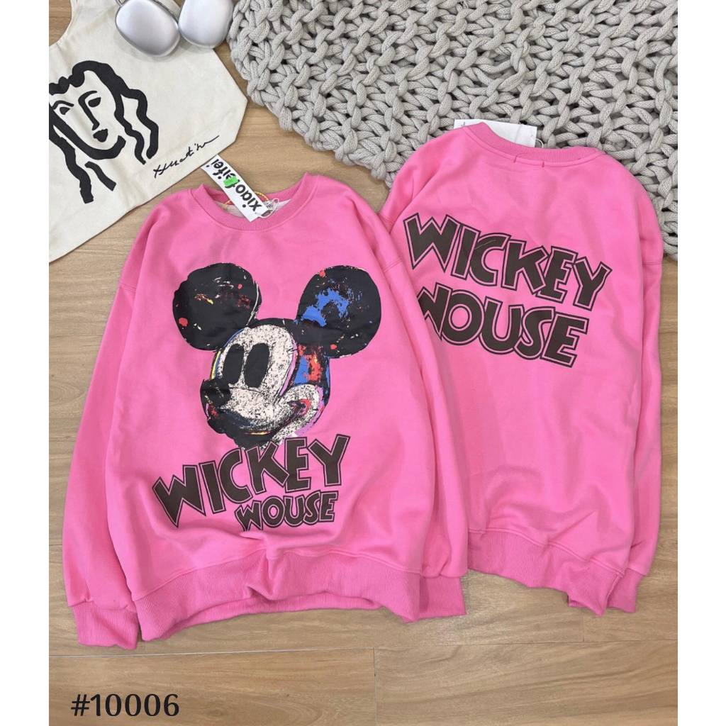 Áo Hoodie ,áo nỉ hoodie ,khoác Unisex ,in hình mecky oversize form rộng phong cách ulzzang hàn quốc