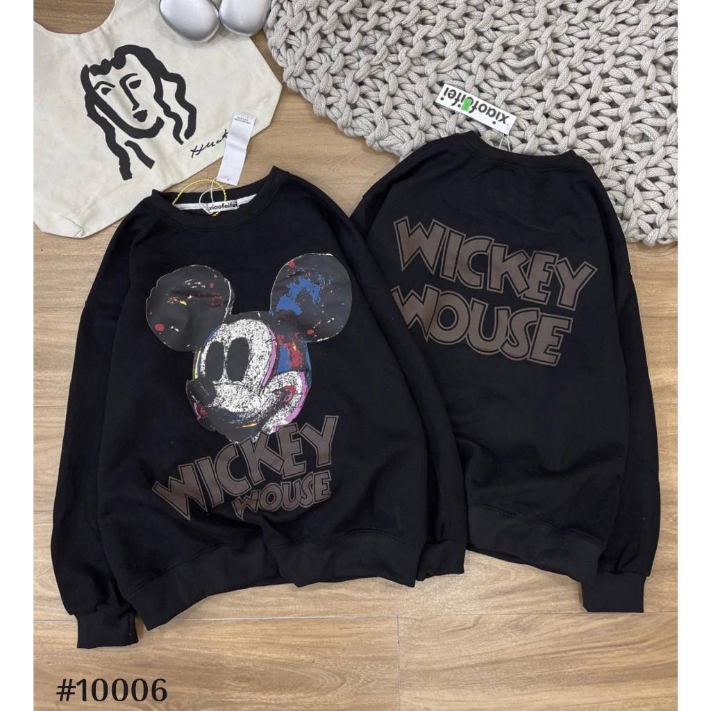 Áo Hoodie ,áo nỉ hoodie ,khoác Unisex ,in hình mecky oversize form rộng phong cách ulzzang hàn quốc