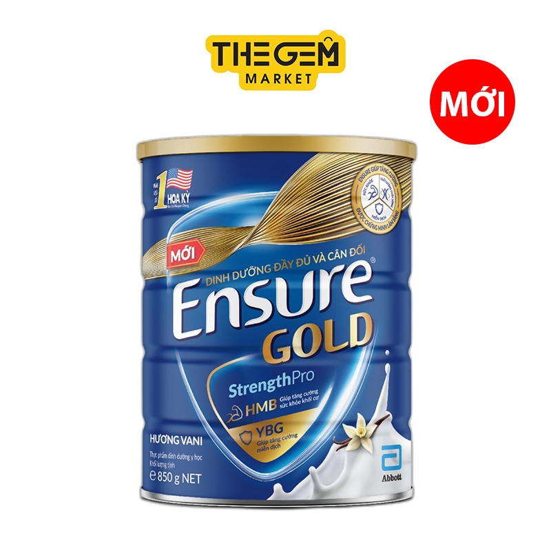 Sữa bột Abbott Ensure Gold 850g MỚI