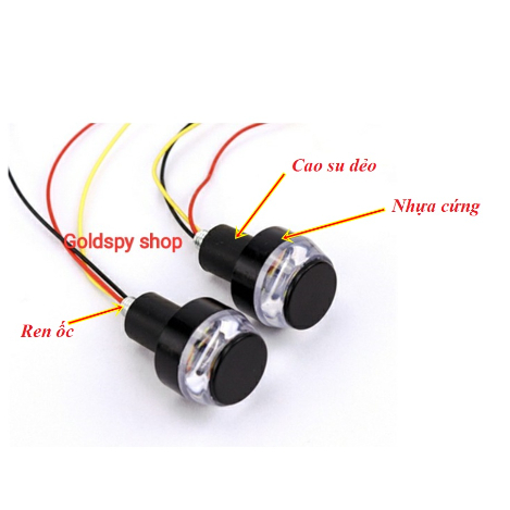 1 Đèn LED Xi Nhan DC 12V Gắn Tay Lái, Ghi Đông Xe Máy.
