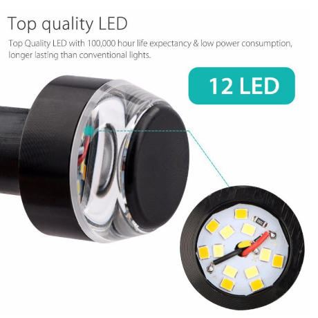 1 Đèn LED Xi Nhan DC 12V Gắn Tay Lái, Ghi Đông Xe Máy.