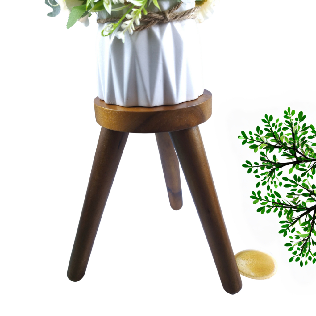 Giá Đỡ Chậu Cây Đôn Gỗ Để Chậu Hoa Để Bàn/ Kệ Để Chậu Cây Kiểng - Kích Thước Cao 21cm x Rộng 12 cm - Cmart Home
