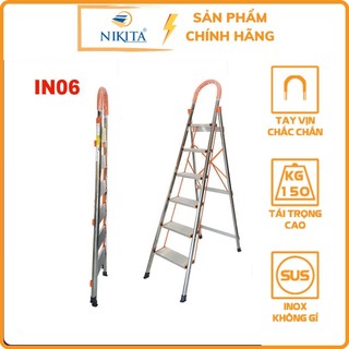 [HOT] Thang ghế NIKITA IN06 6 Bậc lớn bằng INOX