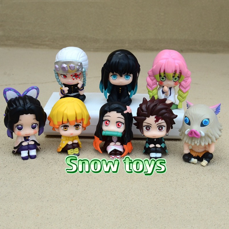 Mô Hình Kimetsu No Yaiba Thanh Gươm Diệt Quỷ Tanjiro Nezuko Zenitsu Inosuke Mitsuri Shinobu Muichiro Tokito Uzui Tengen