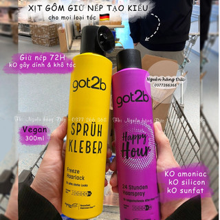 [Mẫu mới] Gôm xịt giữ y nguyên nếp Schwarzkopp Got2B ĐỨC - Nguồn hàng Đức