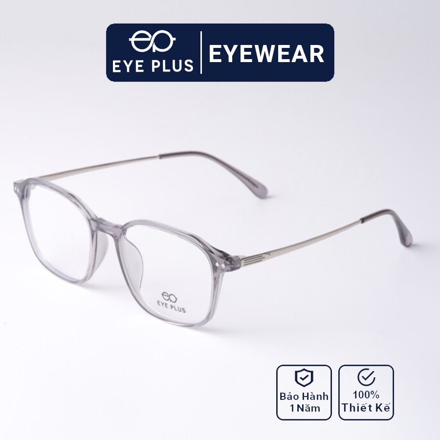 Gọng kính cận nam nữ thời trang Eye Plus mã 00131 kiểu dáng vuông đa giác nhựa