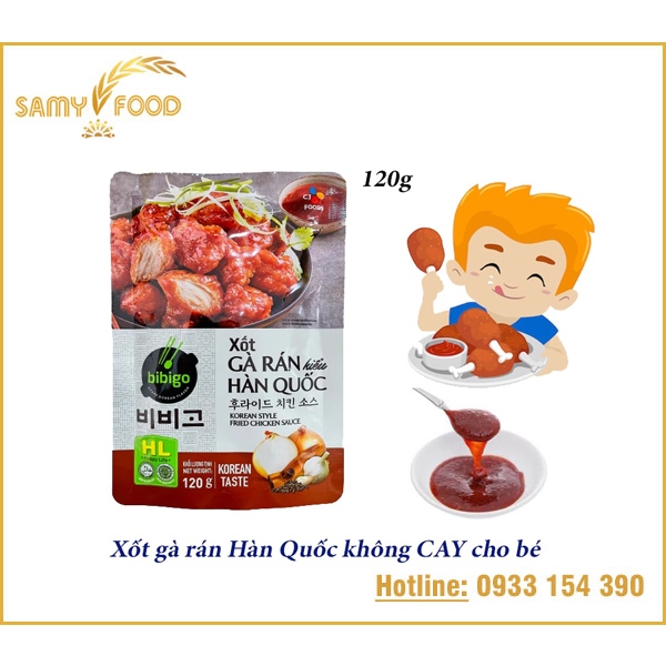 Xốt Gà Rán kiểu Hàn Quốc 120g Bé ăn được không cay