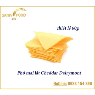 Phô mai lát cheddar dairymont gói chiết 60g dễ sử dụng