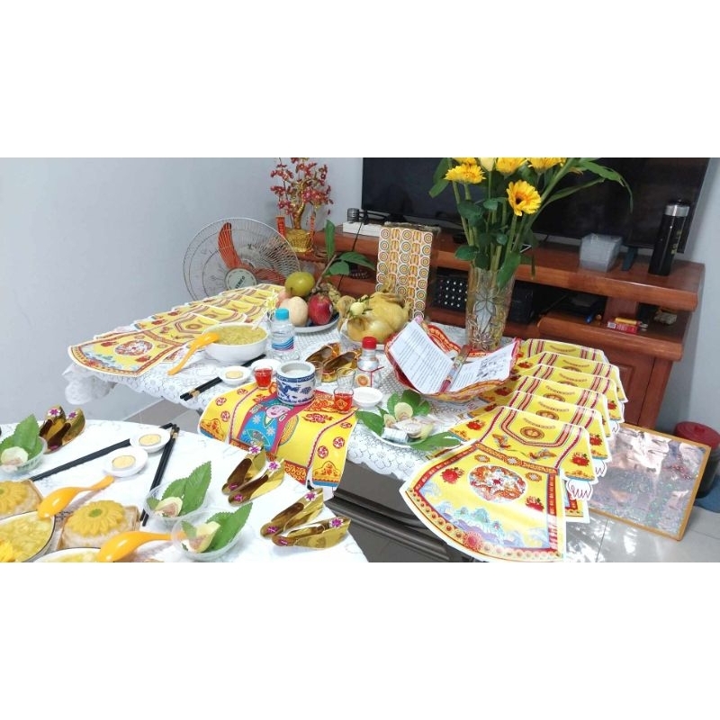 Trọn Bộ Đồ Cúng Đầy Tháng - Thôi Nôi Theo Tông Màu Vàng - Đỏ