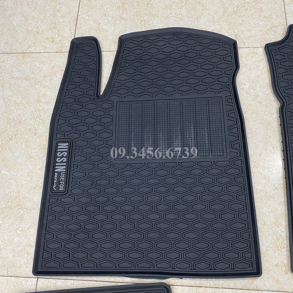 Thảm lót sàn cao su cho xe Honda BRV 2022 2023 2024 Màu Đen, Cao Su Đúc Ko Mùi Chuẩn Form xe dễ dàng vệ sinh lau rửa