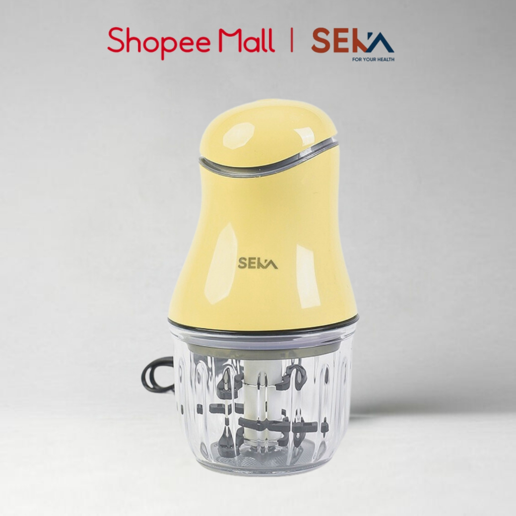 Máy xay đa năng cầm tay 6 lưỡi SEKA xay đồ ăn dặm cho bé, xay thịt, rau củ, xay tỏi ớt.... Công suất lớn, BH Chính hãng