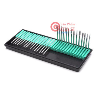 Bộ 30 mũi khắc mài hợp kim mini trục 2mm hoặc 3mm