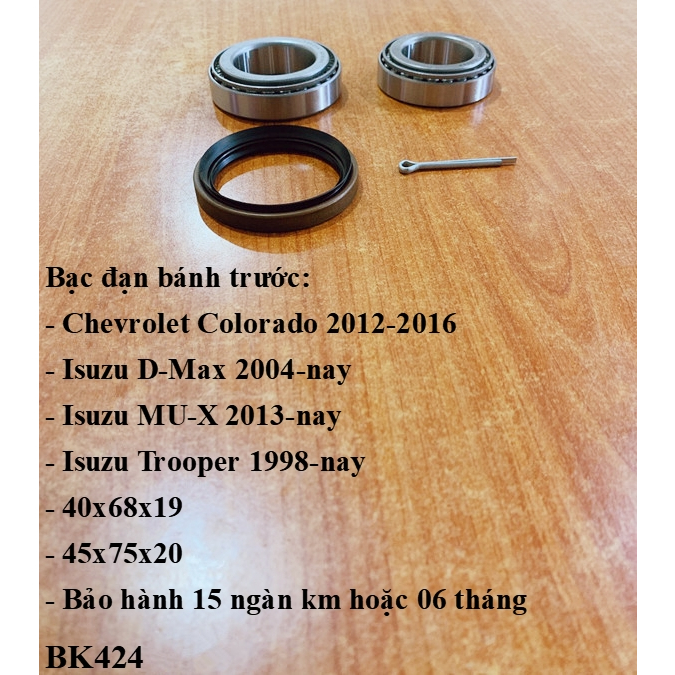 Bạc đạn bánh trước Chevrolet Colorado 2012-2016,Isuzu D-Max 2004-nay,Isuzu MU-X 2013-nay,Isuzu Troop