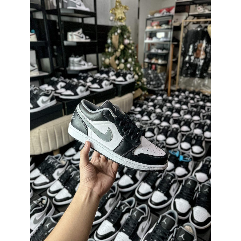 Giày Nike Air Jordan 1 Low Smoke Grey Black V3 ''553558-040'' chính hãng cho nam nữ, Jordan low real fullbox FLEX SHOP