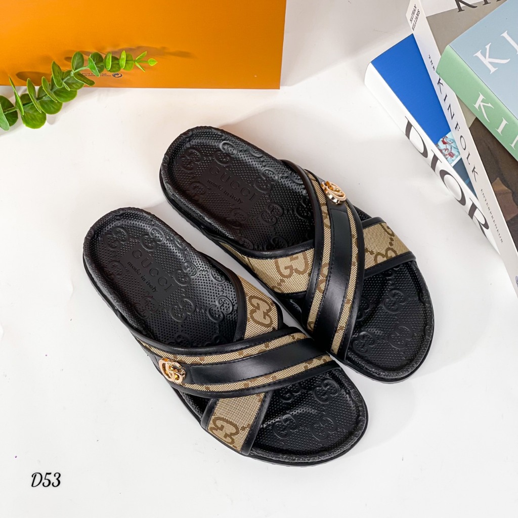 Dép Lê Dép Quai Ngang D53 Da bò cao cấp