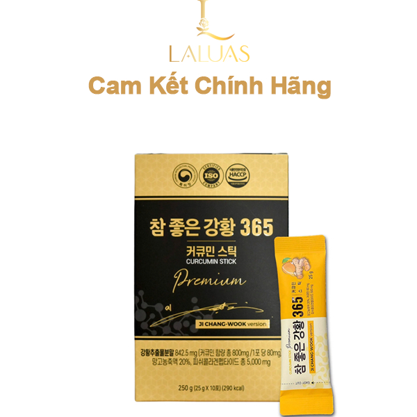 Thạch Nghệ Collagen Nano Curcumin Jelly 365 Vị Xoài Hàn Quốc (Tách lẻ 1 hộp nhỏ 10 thanh)