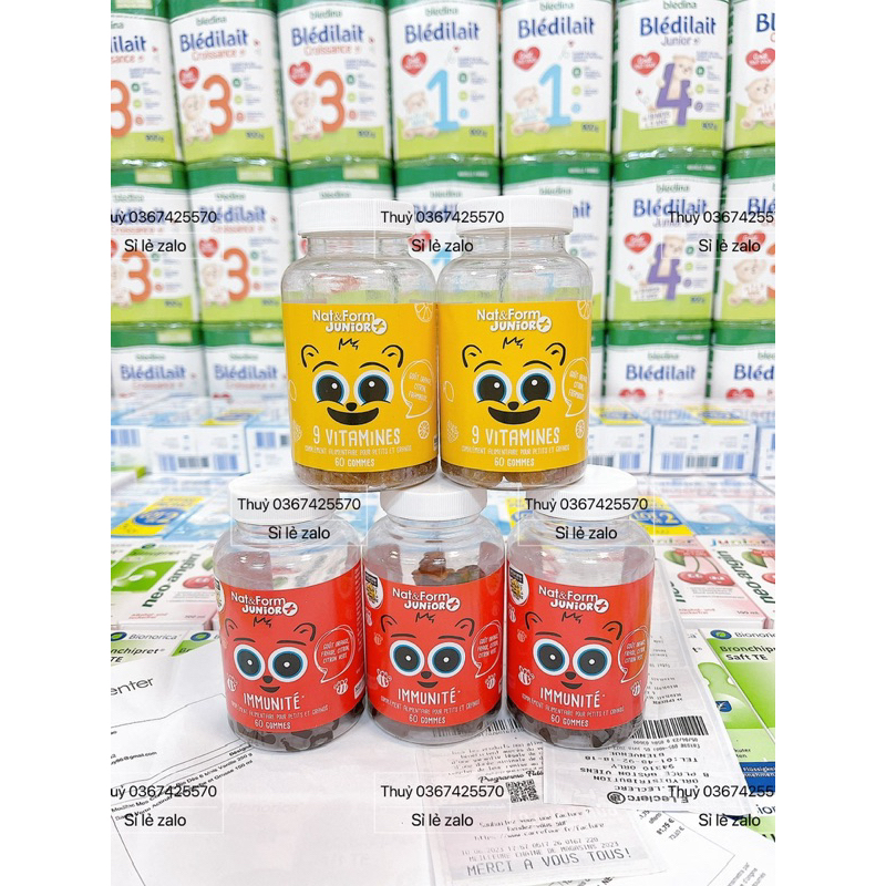 Kẹo Gum Vitamin Nat & Form Junior tăng đề kháng cho bé trên 4 tuổi