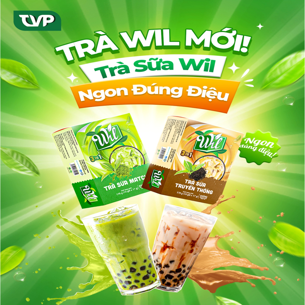 Trà sữa matcha Wil 3 in 1 hộp 170g