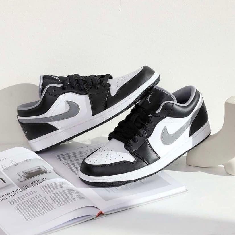 Giày Nike Air Jordan 1 Low Smoke Grey Black V3 ''553558-040'' chính hãng cho nam nữ, Jordan low real fullbox FLEX SHOP