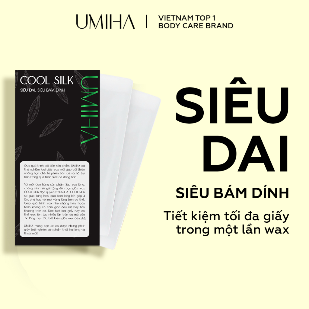 Giấy wax lông siêu dai siêu bám dính UMIHA - Giúp wax lông hiệu quả hơn gấp 3 lần