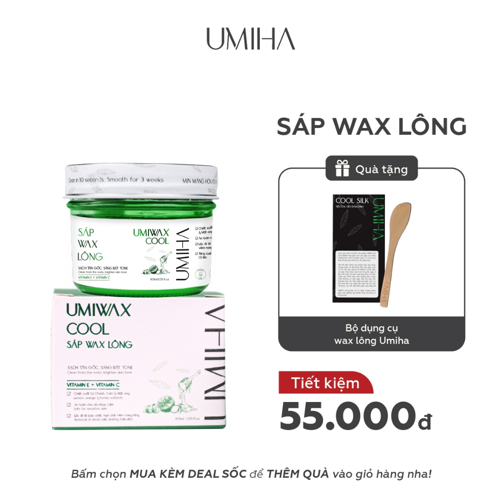 Que gỗ lấy sáp wax lông UMIHA - Dễ dàng lấy wax sử dụng trên bề mặt da giúp wax lông hiệu quả