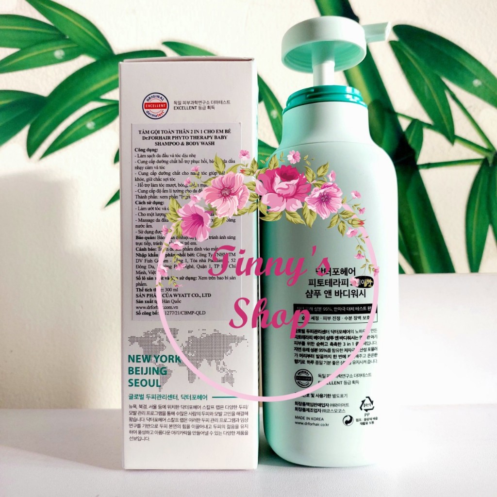 Tắm Gội Toàn Thân 2 Trong 1 An Toàn Cho Bé Dr.FORHAIR Phyto Therapy Baby 300ml