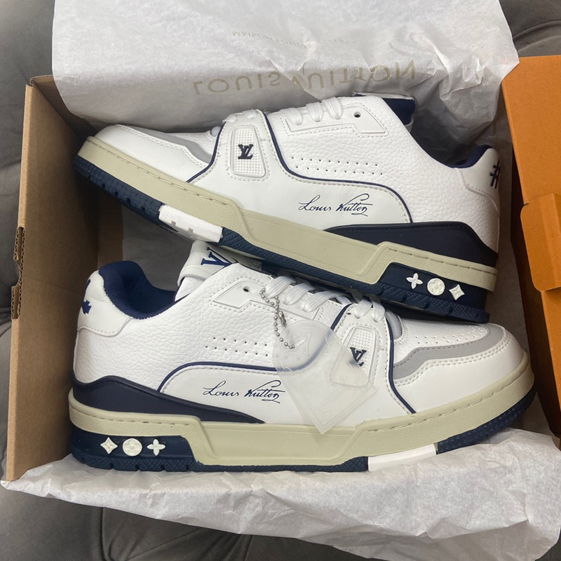 Giày Thể Thao  𝐋𝐕 𝟓𝟒 Trainer Xanh Navy Trắng SC Trung , Giày Sneaker 𝐋𝐕 𝟓𝟒 Xanh Navy Trắng Sữa - Ảnh Thật