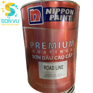  Nippon - Sơn kẻ vạch - phản quang - ROADLINE REFLECTIVE màu Trắng đỏ vàng đen - Lon 5 Lit 