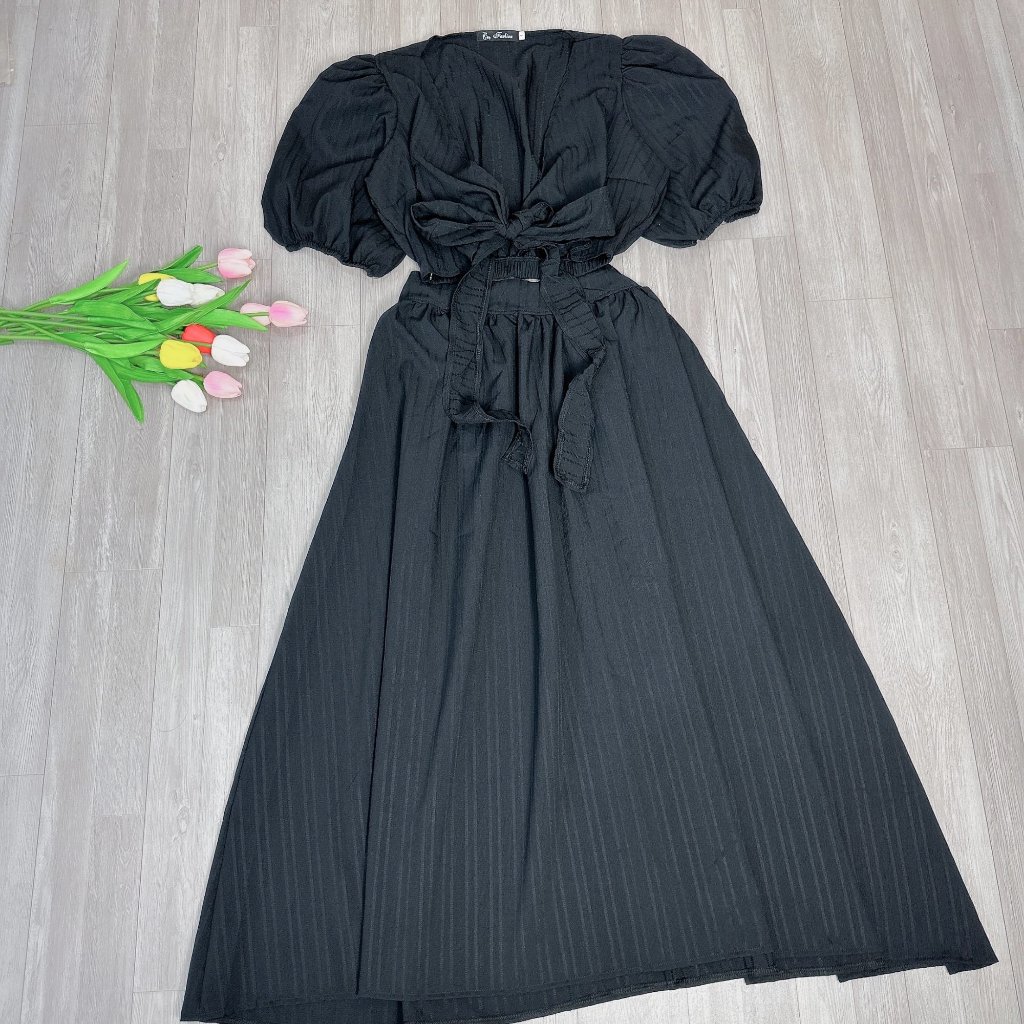 Set Bộ Nữ Hot Trend Bigsize Chân Váy Dài Midi Phối Áo Sơ Mi Đắp Chéo Bánh Bèo Hot Trend Set78