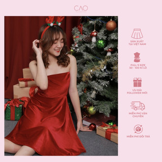 Váy cúp ngực nhung Jena Dress dáng ngắn kèm choker cổ caocaobycaochen có bigsize