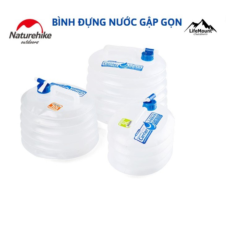 Thùng Đựng Nước Gấp Gọn Đi Du Lịch Dã Ngoại Siêu Nhẹ NatureHike NH14S002-T