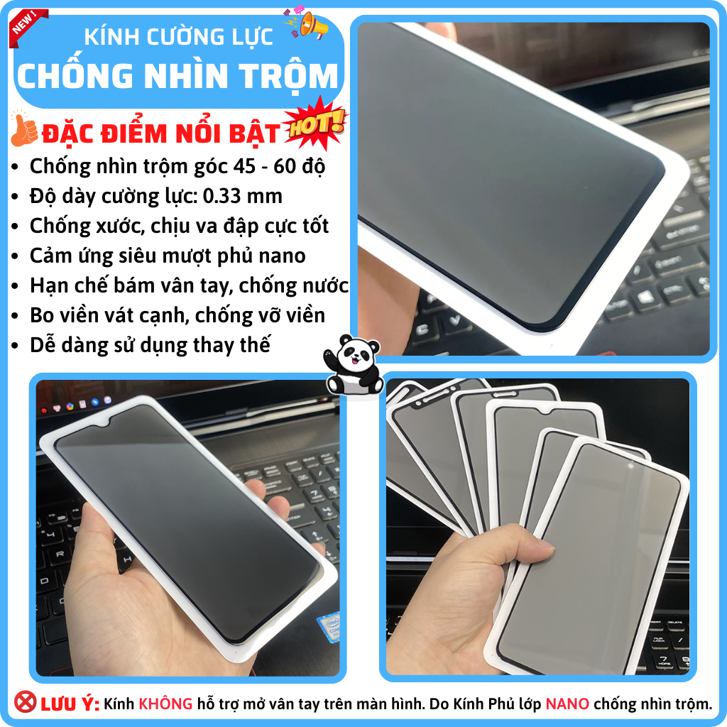 Kính cường lực chống nhìn trộm Vivo Y36 Y12s Y30 Y15a Y15s Y35 Y55 Y33s Y22s Y16 Y21 Y21s Y02s Y01 Y20s V25 V25e V23e