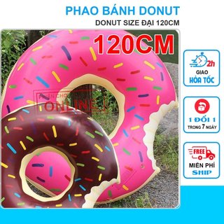 Phao bơi tròn 120cm, phao bơi người lớn, phao hình bánh donut