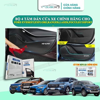 Bộ 4 Tấm dán Tapli xe Ford Eco sport, Escape, Everest, Explorer, Focus, Laser, Ranger, Territory chính hãng MINCAR