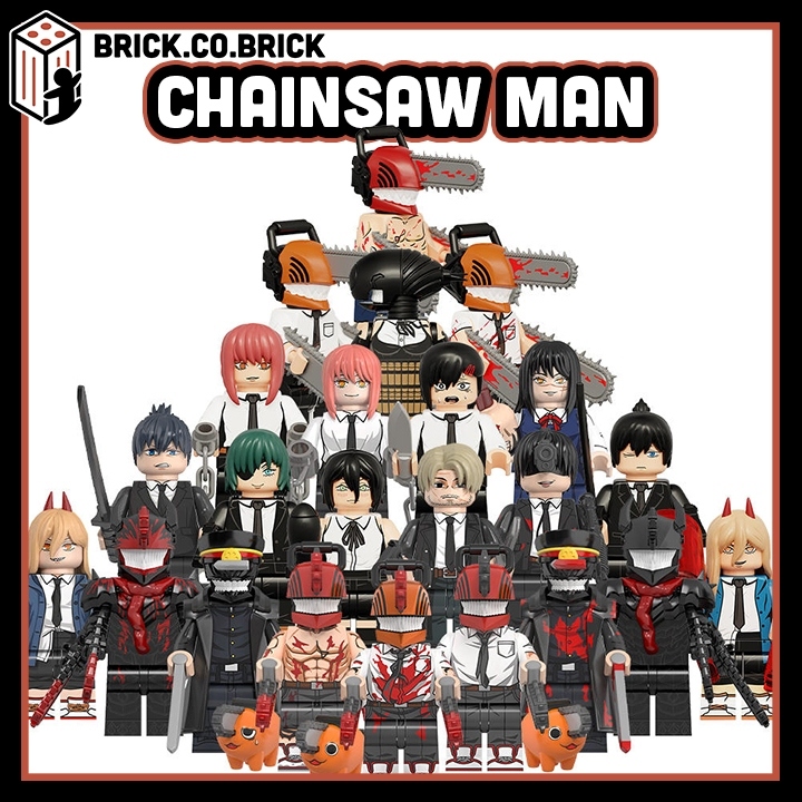 Chainsaw Man Đồ chơi Lắp ráp Nhân vật Denji Mini Figure Building Mô hình Người cưa WM6159 DY520-DY521 KT1067