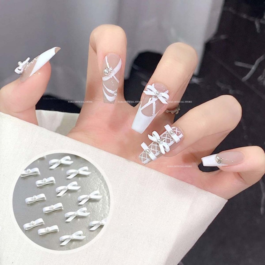 Nơ Nhí Gắn Trai - Nơ Kim Loại Gắn Móng - Phụ Kiện Trang Trí Móng Chuyên Dụng Nail