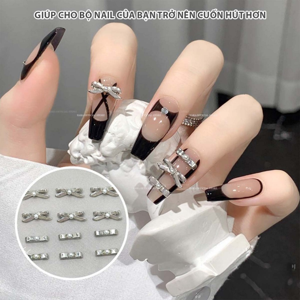 Nơ Nhí Gắn Trai - Nơ Kim Loại Gắn Móng - Phụ Kiện Trang Trí Móng Chuyên Dụng Nail