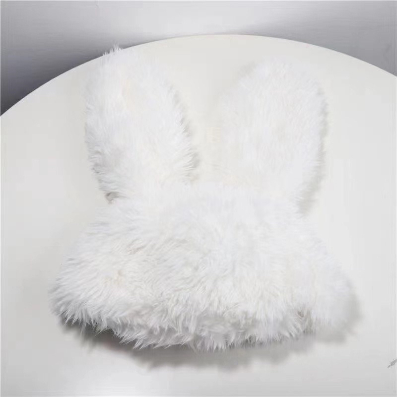 Mũ tai thỏ dài lông xù giữ ấm mua đông dành cho nữ dùng chụp ảnh hottrend