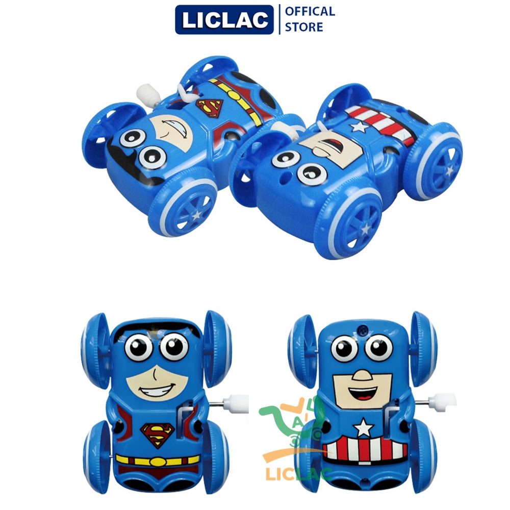 Đồ chơi Xe Siêu Anh Hùng Minion Nhào Lộn 360 độ chạy bằng cót chất liệu nhựa an toàn - LICLAC