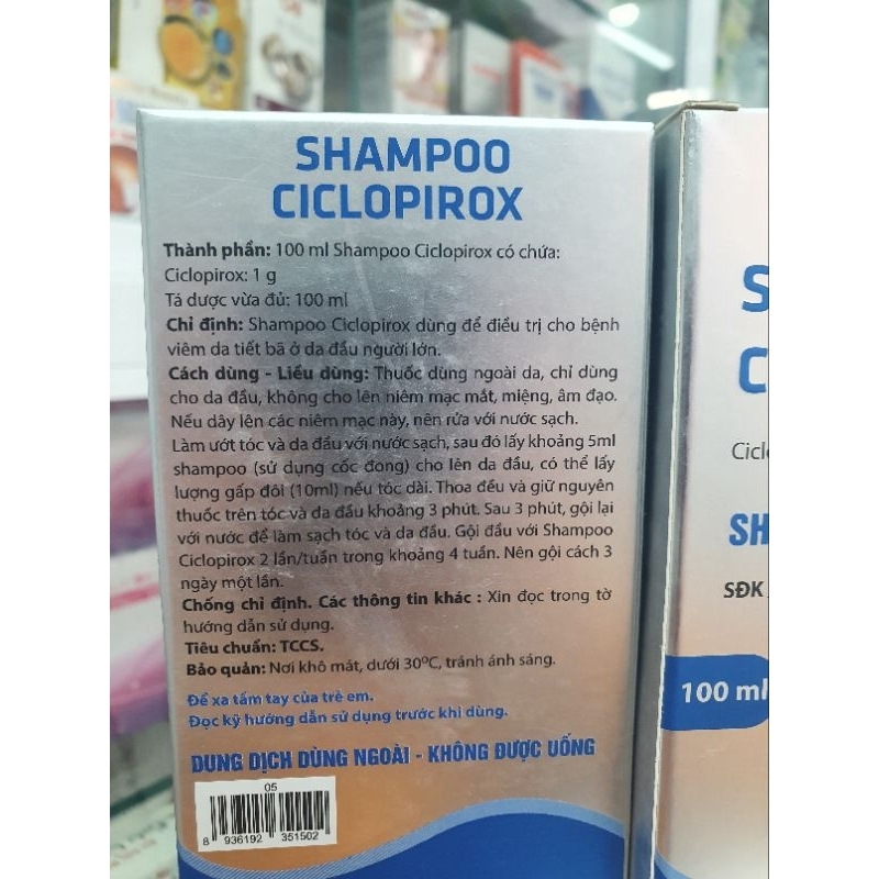Dầu gội Ciclopirox 1% Sạch nấm gàu