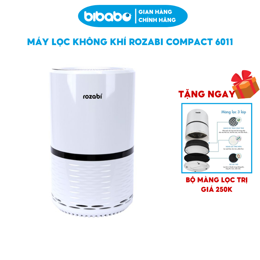 Máy lọc không khí Rozabi Compact 6011 thương hiệu Mỹ, bảo hành 12 tháng toàn quốc