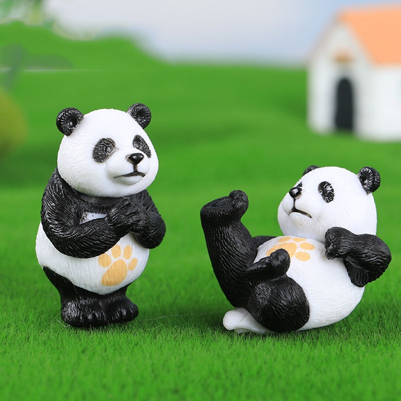 Mô hình 4 Gấu Trúc KungFu Panda Ráp kiểu dáng dễ thương mô hình tiểu cảnh, trang trí bàn làm việc, quà tặng bạn bè