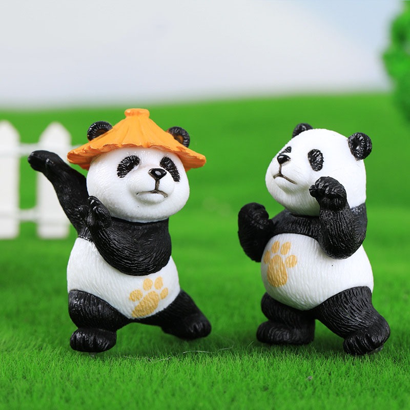 Mô hình 4 Gấu Trúc KungFu Panda Ráp kiểu dáng dễ thương mô hình tiểu cảnh, trang trí bàn làm việc, quà tặng bạn bè